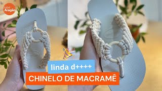 Chinelo de Macramê do Pinterest  PASSO A PASSO COMPLETO [upl. by Wilsey]