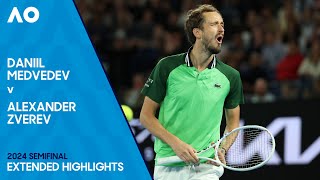 Daniil Medvedev v Alexander Zverev Extended Highlights  Australian Open 2024 Semifinal [upl. by Good]