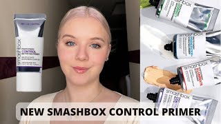 NEW SMASHBOX Photo Finish Control Primer Half Face Wear Test On Oily Skin  Ashleigh James [upl. by Nalyac]