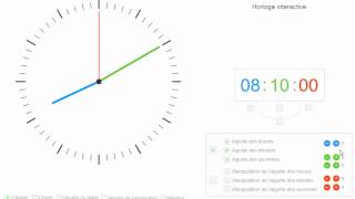 Une horloge interactive pour apprendre lheure avec les petits [upl. by Annawik]