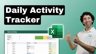 How to Make a Daily Activity Tracker in Excel [upl. by Frulla]