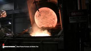 Steel Frame Induction Melting Furnace by Inductotherm [upl. by Hepza]