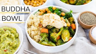 BUDDHA BOWL RECIPE  vegan  family friendly [upl. by Aerdno]