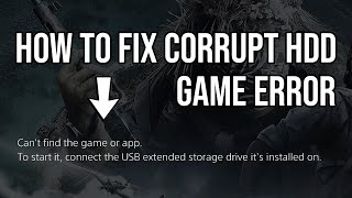 PS5 GUIDE  Connect USB Drive Game Installed On Error Fix Corrupt HDD Error [upl. by Alleyn178]