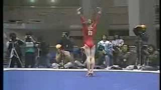 Oksana Omelianchik FX 1986 World Sports Fair EF [upl. by Anola]