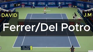 Tennis Elbow 2013 David Ferrer vs Del Potro Dubai Tiebreak [upl. by Ocirderf]