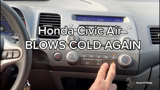 Honda Civic 2009 AC system blows warm FIX [upl. by Imailiv]