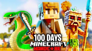 I Survived 100 Days on a TRIBAL ISLAND in Minecraft Hardcore [upl. by Drud]