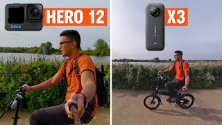 GoPro HERO 12 Vs Insta360 X3  Best Action Camera 2023 [upl. by Massimo245]