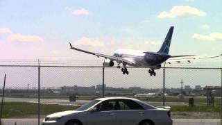 Air Transat A330200 quotThe Azores Gliderquot CGITS landing in Toronto on RWY 23 [upl. by Sonja]