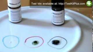 Ecstasy MDMA Test Kit Demo  Reactions With Three Tests Marquis Mecke Mandelin [upl. by Lucinda950]