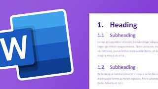 Numbered Headings and Subheadings  Microsoft Word Tutorial [upl. by Yam]