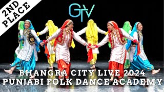 Punjabi Folk Dance Academy  Second Place Live Bhangra Category at Bhangra City Live 2024 [upl. by Doane]