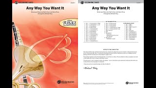 Any Way You Want It arr Michael Story – Score amp Sound [upl. by Cordula]