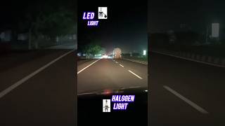 Led or Halogen 🚗headlights for driving on highways at night ytshorts automobile [upl. by Sonya111]