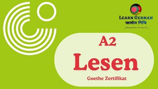 Goethe Zertifikat A2 Lesen  2024  Test 1  Reading Test  German  Exam Preparation [upl. by Dearman]