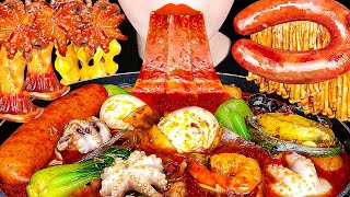 ASMR MUKBANG SPICY SEAFOOD KIELBASA MALATANG 해물 마라탕 먹방 HOT POT RECIPE 레시피포함 킬바사소시지 COOKINGampEATING [upl. by Aynatan]