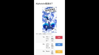 Alphatale最強は？【ランキング】 Shorts [upl. by Herrle380]