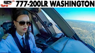 Cockpit Video Austrian Airlines Boeing 777 landing at Tokyo Narita [upl. by Liddle311]