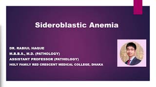 Sideroblastic Anemia Definition Pathogenesis Causes Diagnosis and Treatment [upl. by Leasim]