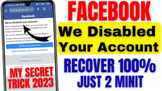 how to recover disabled facebook account 2023 without id  facebook disabled account recovery 2023 [upl. by Ahseina465]