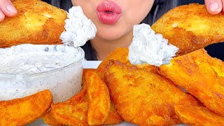 ASMR FISH AND CHIPS EXTRA CRUNCHY [upl. by Elrebmik]