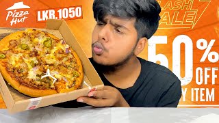 Pizza Hut ඔෆර් එක 😋  Double Chicken Cheese Fiest  Pizza Hut Offers Srilanka  SiriASMR Pizza [upl. by Ettenay]