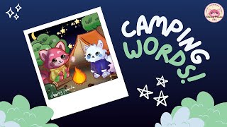 Camping Summer Vocabulary ESL  Teaching English for Children  Summer Vacation  Kids Holidays [upl. by Anayaran]