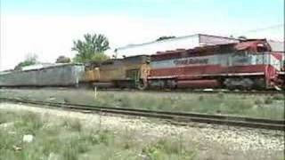 Q409 with CSX SD60I Ex Trona SD452 and ex UP Tunnelmotor [upl. by Lolita]