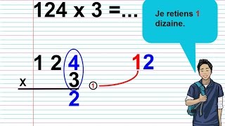 Apprendre à poser une multiplication à un chiffre [upl. by Palmira685]