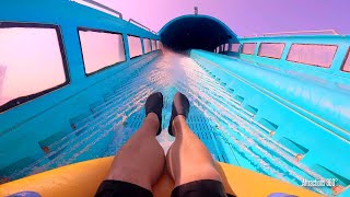 Worlds Longest Family Rafting Water Coaster amp More Thrilling Water Slides  Atlantis Aquaventure [upl. by Ynetsed658]