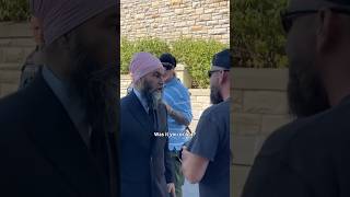 Jagmeet Singh confronts protesters outside parliament [upl. by Morrell]