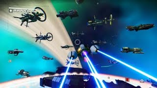 No Mans Sky NEXT  Frigate deployed during combat and tour of frigates [upl. by Jorry]