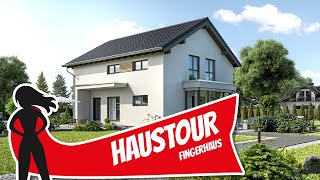 Haustour Günstiges Fertighaus ­ Neues Musterhaus Medley von Fingerhaus  Hausbau Helden [upl. by Anhaj]