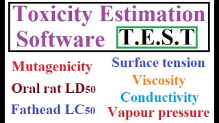 Toxicity Estimation SoftwareLD50Mutagenicitysurface tensionviscosityconductivityMajidAli2020 [upl. by Eylloh747]