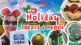 NEW Holiday Treats and Merchandise at DIsney Springs A trip to the GIngerbread Displays [upl. by Perice]