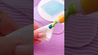 Easy painting technique with tissue paper  Forest Sky art shorts painting [upl. by Silohcin]