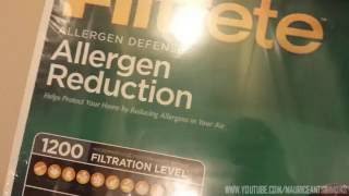 3M Filtrete Allergen Reduction 1200 AC Filter Installation amp Quick Review HD [upl. by Nivrae504]