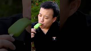 Jelly icecream vs leaves shorts icecream survival bushcraft [upl. by Akirdna]