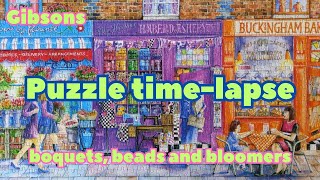 jigsaw puzzle timelapseboquets beads amp bloomersGibsonschill musicno copyright [upl. by Naivaf21]