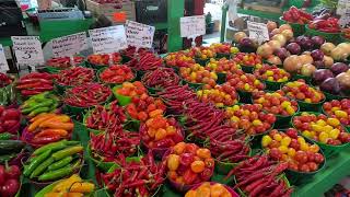 4K Walking Tour of Jean Talon Market Montreal Quebec Canada Largest Open Air Market inNorthAmerica [upl. by Lenee311]