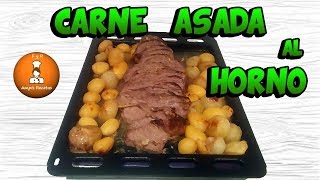 Carne asada al horno con patatas  Receta muy fácil y rica de Asado de Carne ampisrecetas [upl. by Rodgiva107]