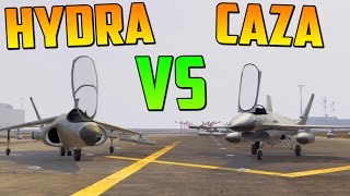 HYDRA VS CAZA  TEST DE VELOCIDAD  GAMEPLAY GTA 5 ONLINE DLC Atracos a Bancos  Heist GTA V Online [upl. by Belier]