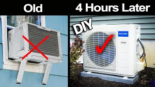 Install your own AIR CONDITIONING in 4 HOURS DIY Mini Split MR COOL [upl. by Nyllij]