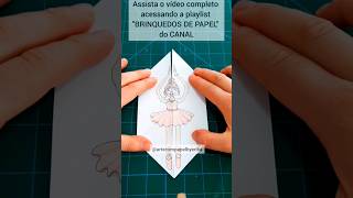 Como fazer um BRINQUEDO DE PAPEL de BAILARINA em ORIGAMI  How to make an easy paper TOY for Child [upl. by Henke]