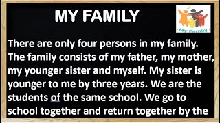 My Family Easy Essay in English Writing  A Paragraph Writing on My Family  Essay On My Family [upl. by Nylaf]