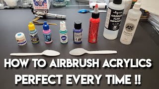 How To Airbrush AcrylicsPerfect Every Time  Scale Models amp Gunpla [upl. by Nahttam921]