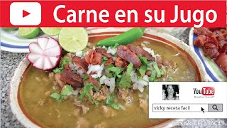 CARNE EN SU JUGO La ORIGINAL  Vicky Receta Facil [upl. by Reinaldos258]