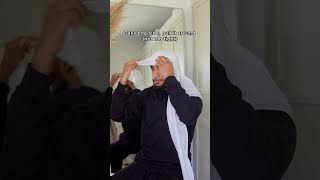 Easy Simple 3 steps Keffiyeh Tutorial by Cave Cave Keffiyeh Shemagh Saudi Umrah hajj [upl. by Valonia]