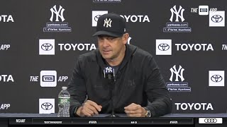 Aaron Boone on Gerrit Cole Yankees pitching staff [upl. by Ydiarf265]